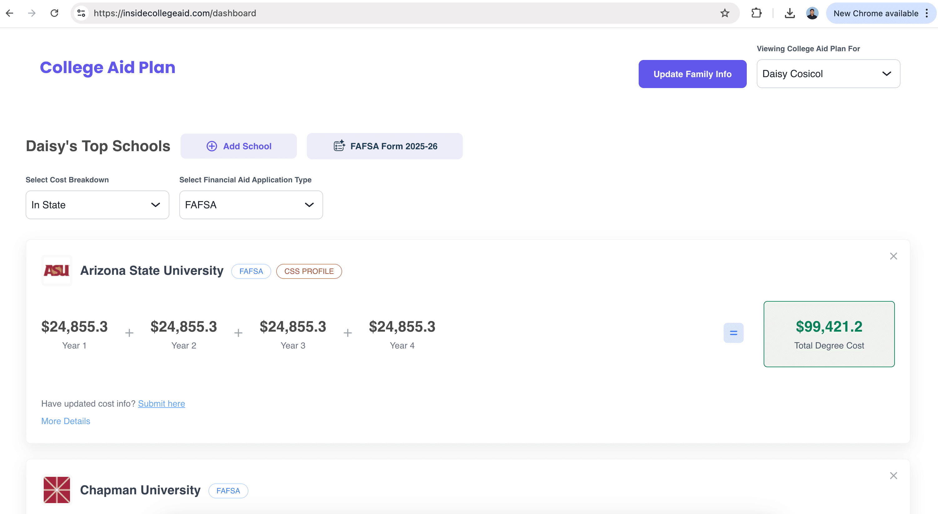 College Aid Plan