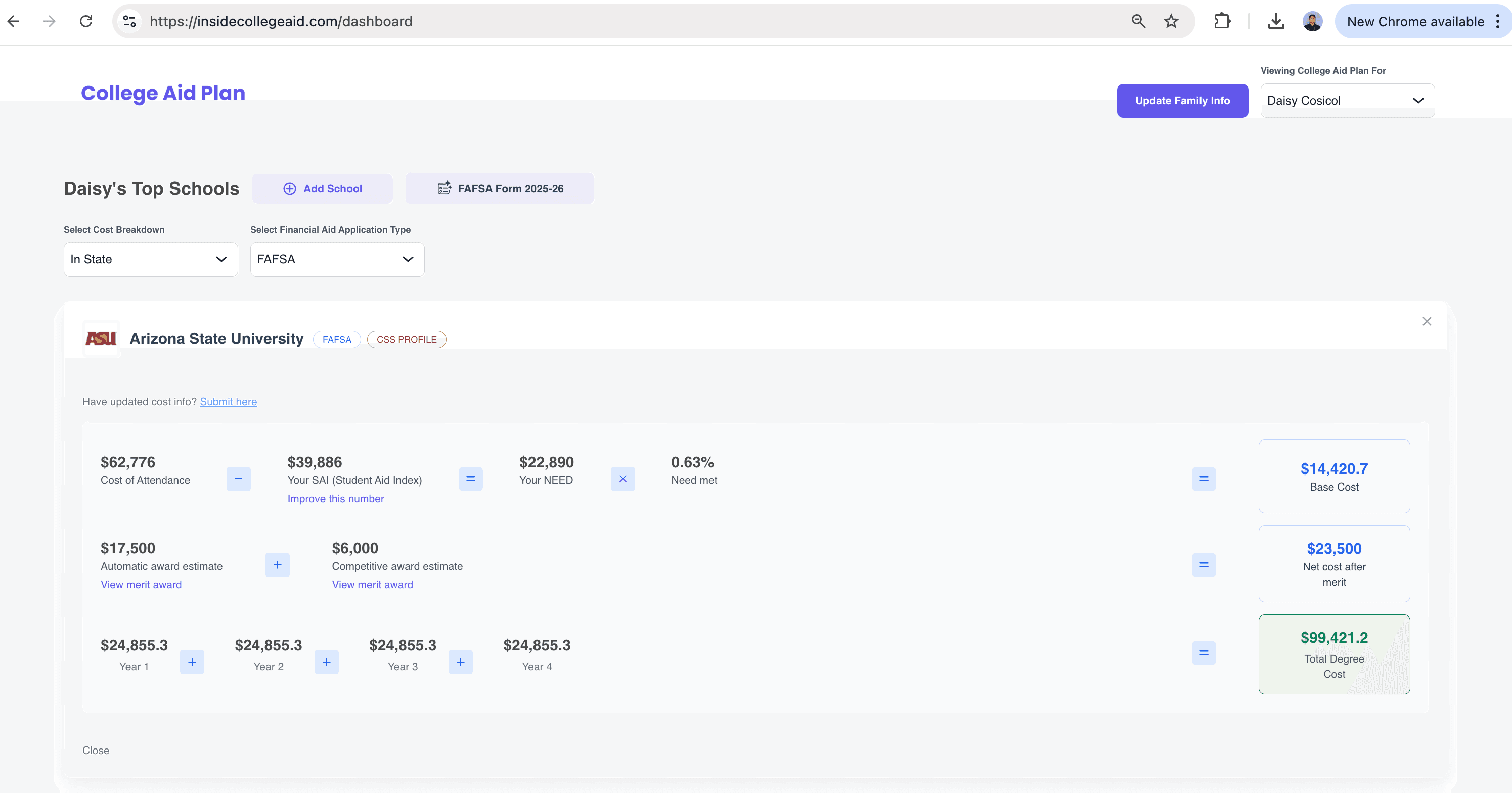 College Aid Plan